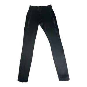 ATHLETA WOMEN'S Small‎  BLACK ACTIVEWEAR YOGA PANTS LEGGINGS SIDE POCKETS